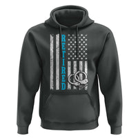 Funny Retired Police Officer Hoodie Patriotic Flag With Handcuffs - Wonder Print Shop