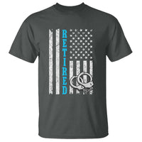 Funny Retired Police Officer T Shirt Patriotic Flag With Handcuffs - Wonder Print Shop