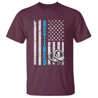 Funny Retired Police Officer T Shirt Patriotic Flag With Handcuffs - Wonder Print Shop
