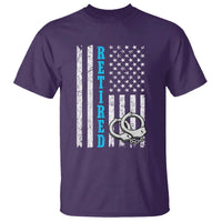 Funny Retired Police Officer T Shirt Patriotic Flag With Handcuffs - Wonder Print Shop