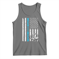 Funny Retired Police Officer Tank Top Patriotic Flag With Handcuffs - Wonder Print Shop