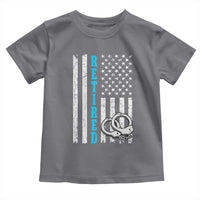 Funny Retired Police Officer Toddler T Shirt Patriotic Flag With Handcuffs - Wonder Print Shop