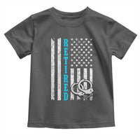 Funny Retired Police Officer Toddler T Shirt Patriotic Flag With Handcuffs - Wonder Print Shop
