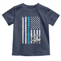Funny Retired Police Officer Toddler T Shirt Patriotic Flag With Handcuffs - Wonder Print Shop