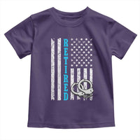 Funny Retired Police Officer Toddler T Shirt Patriotic Flag With Handcuffs - Wonder Print Shop
