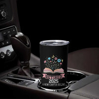 Women Retirement Life Tumbler Cup Retired 2025 A New Chapter Begins Floral Book