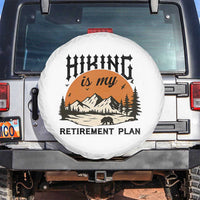 Hiking Is My Retirement Plan Spare Tire Cover Outdoor Vintage Mountain Scene - Wonder Print Shop