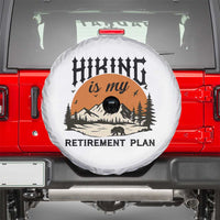 Hiking Is My Retirement Plan Spare Tire Cover Outdoor Vintage Mountain Scene - Wonder Print Shop
