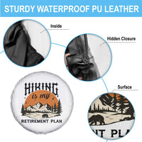 Hiking Is My Retirement Plan Spare Tire Cover Outdoor Vintage Mountain Scene - Wonder Print Shop