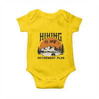 Hiking Is My Retirement Plan Baby Onesie Outdoor Vintage Mountain Scene - Wonder Print Shop