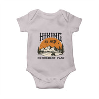 Hiking Is My Retirement Plan Baby Onesie Outdoor Vintage Mountain Scene - Wonder Print Shop