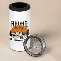 Hiking Is My Retirement Plan 4 in 1 Can Cooler Tumbler Outdoor Vintage Mountain Scene