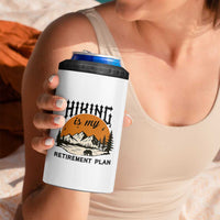 Hiking Is My Retirement Plan 4 in 1 Can Cooler Tumbler Outdoor Vintage Mountain Scene