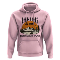 Hiking Is My Retirement Plan Hoodie Outdoor Vintage Mountain Scene - Wonder Print Shop