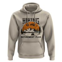 Hiking Is My Retirement Plan Hoodie Outdoor Vintage Mountain Scene - Wonder Print Shop