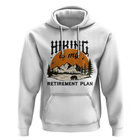 Hiking Is My Retirement Plan Hoodie Outdoor Vintage Mountain Scene - Wonder Print Shop