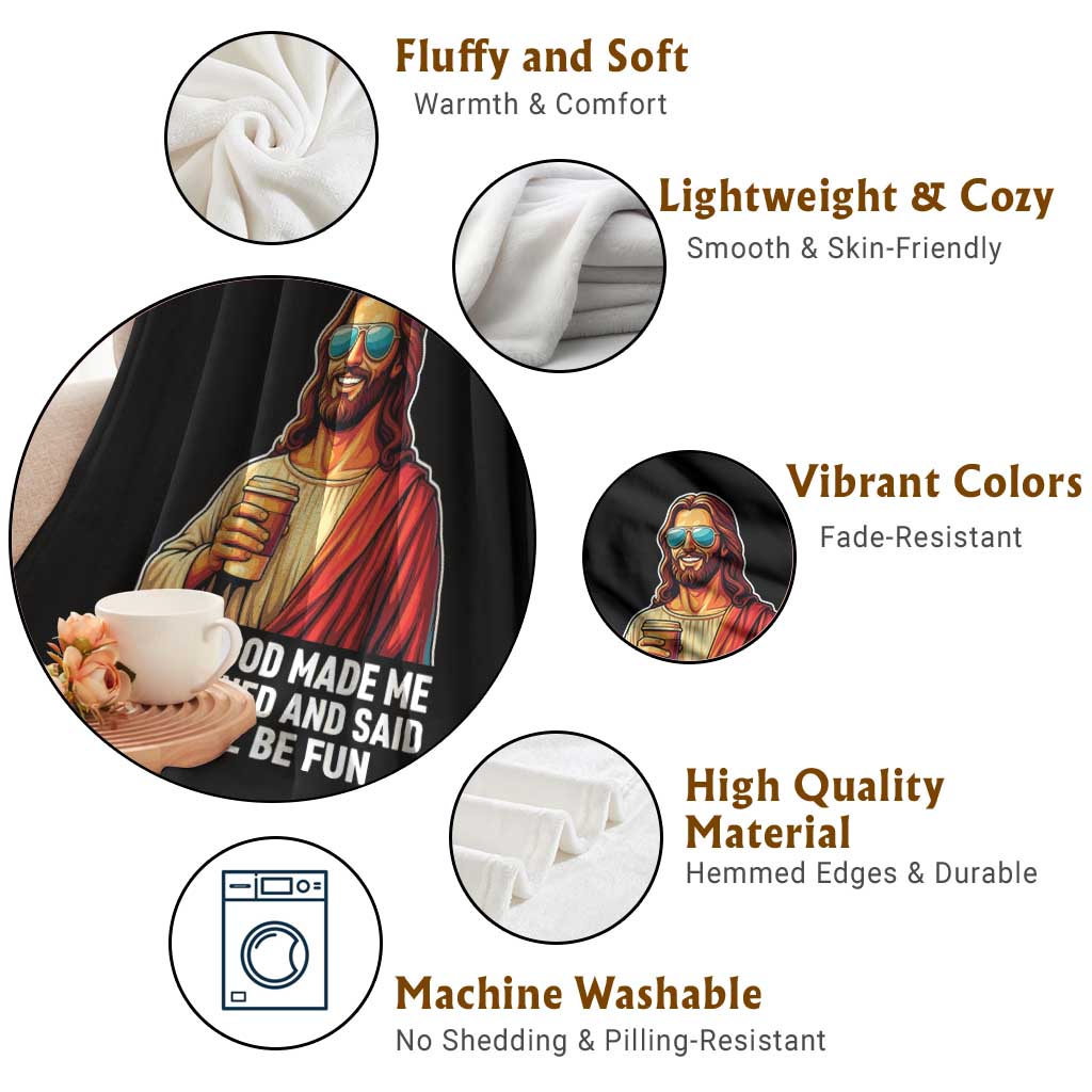 Funny Religious Jesus Throw Blanket Wait Im Goated