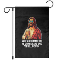 Funny Religious Jesus Garden Flag Wait Im Goated