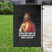 Funny Religious Jesus Garden Flag Wait Im Goated
