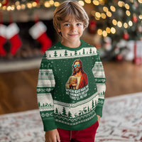 Funny Religious Jesus Ugly Christmas Sweater Wait Im Goated