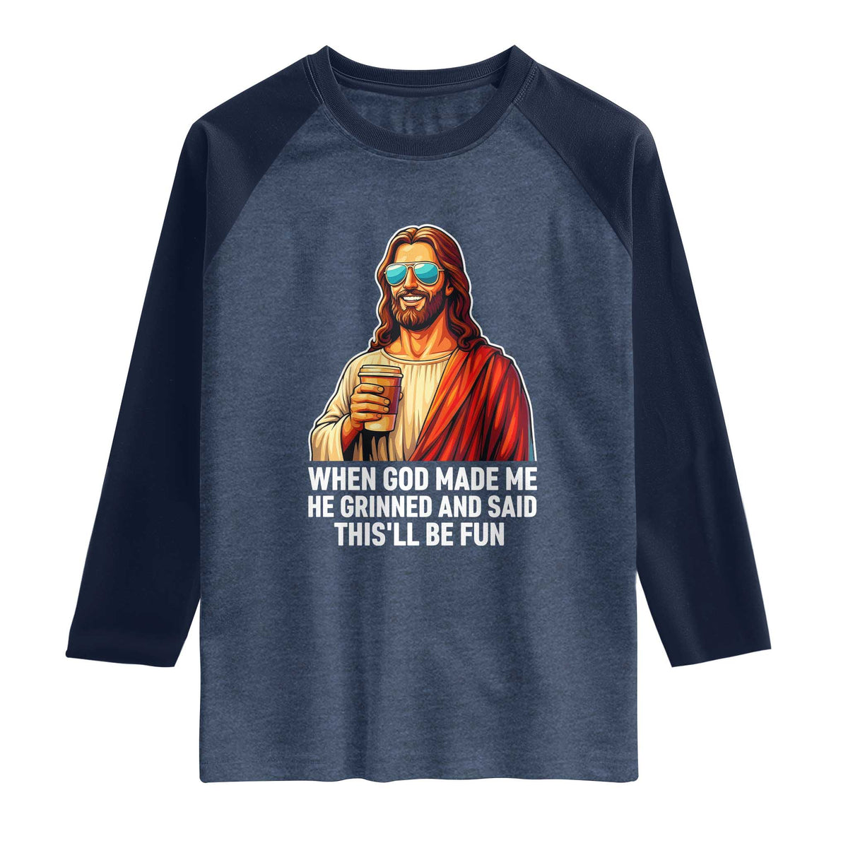 Funny Religious Jesus Raglan Shirt Wait Im Goated