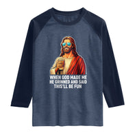 Funny Religious Jesus Raglan Shirt Wait Im Goated