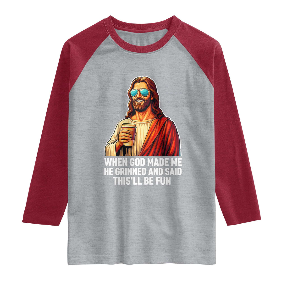 Funny Religious Jesus Raglan Shirt Wait Im Goated
