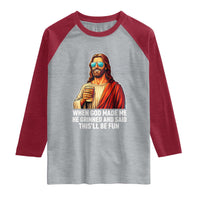 Funny Religious Jesus Raglan Shirt Wait Im Goated