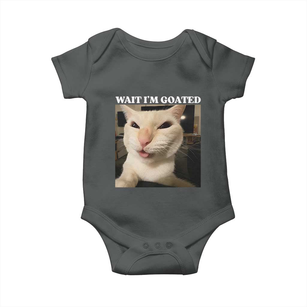 Funny Cat Meme Lover Baby Onesie Wait Im Goated