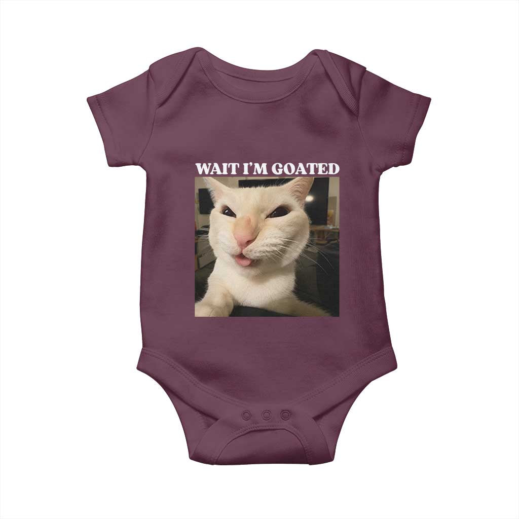 Funny Cat Meme Lover Baby Onesie Wait Im Goated