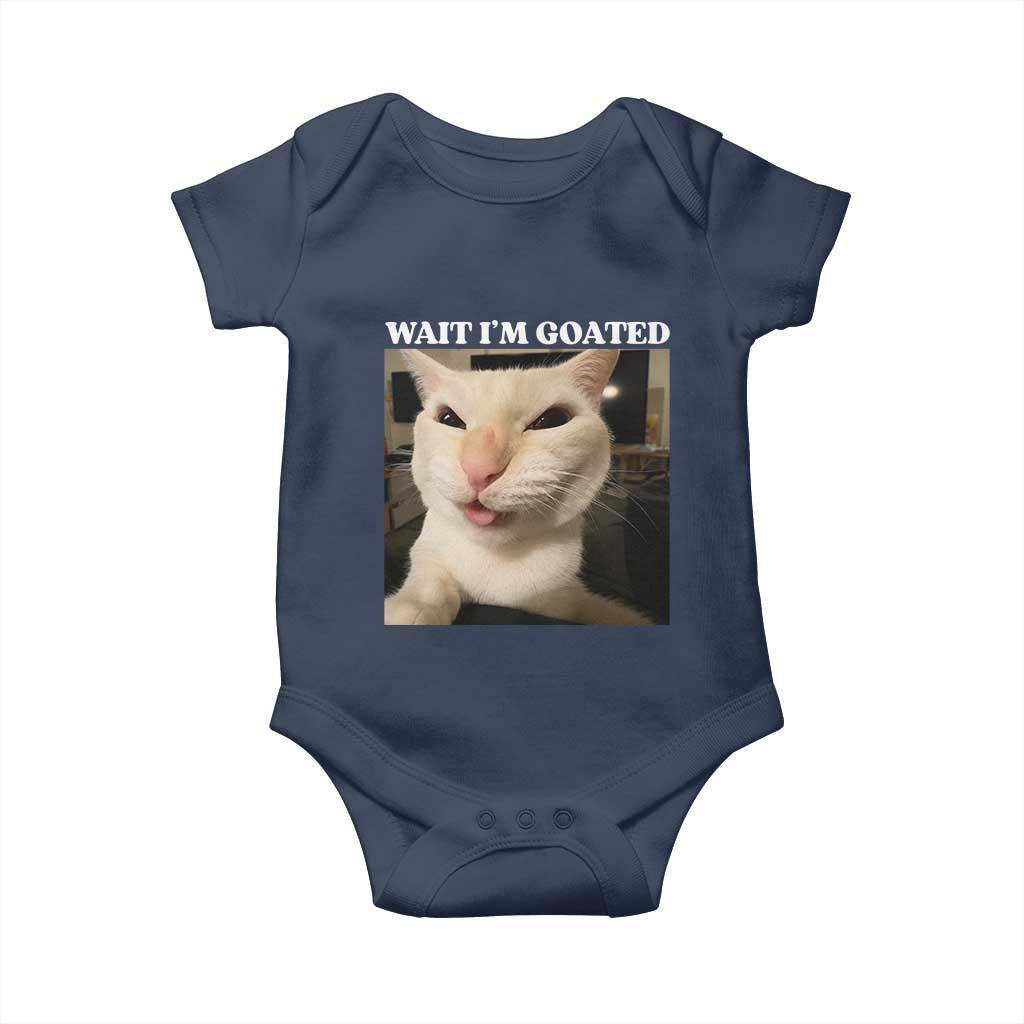 Funny Cat Meme Lover Baby Onesie Wait Im Goated