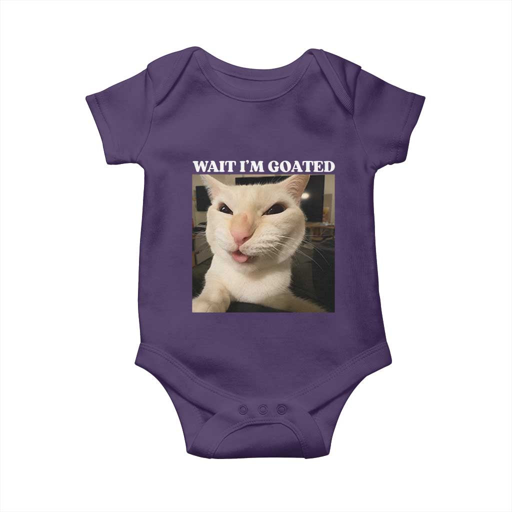 Funny Cat Meme Lover Baby Onesie Wait Im Goated