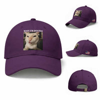 Funny Cat Meme Lover Baseball Cap Wait Im Goated