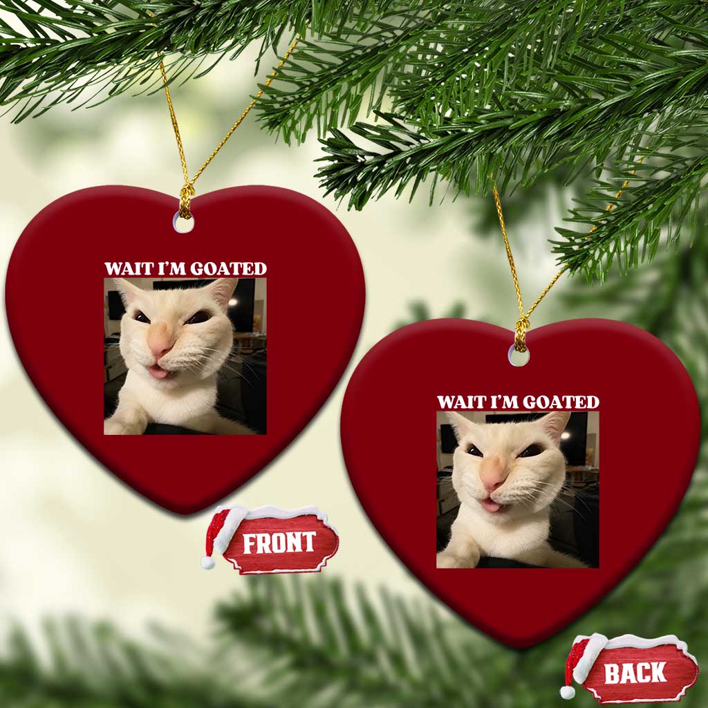 Funny Cat Meme Lover Ceramic Ornament