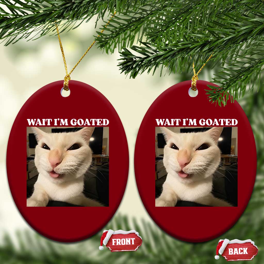 Funny Cat Meme Lover Ceramic Ornament