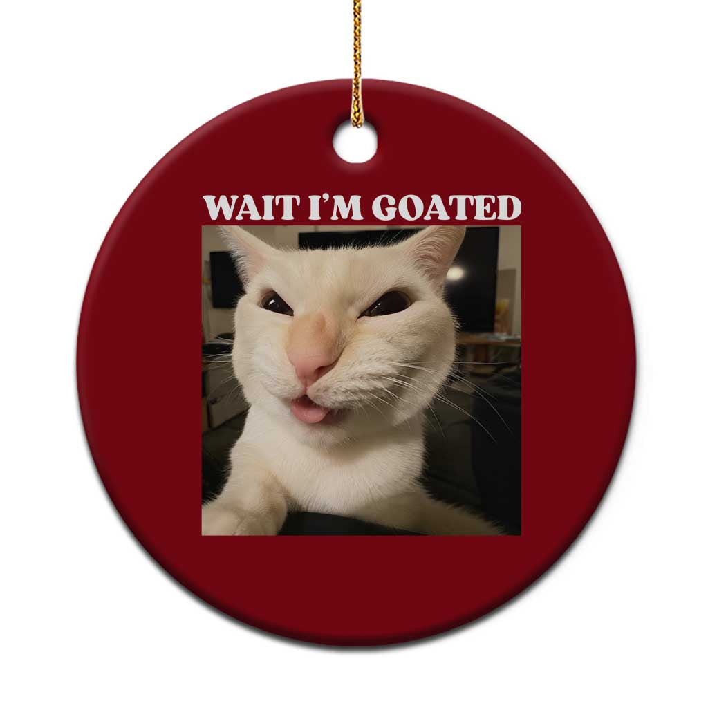 Funny Cat Meme Lover Ceramic Ornament