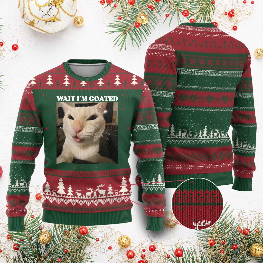 Funny Cat Meme Lover Ugly Christmas Sweater