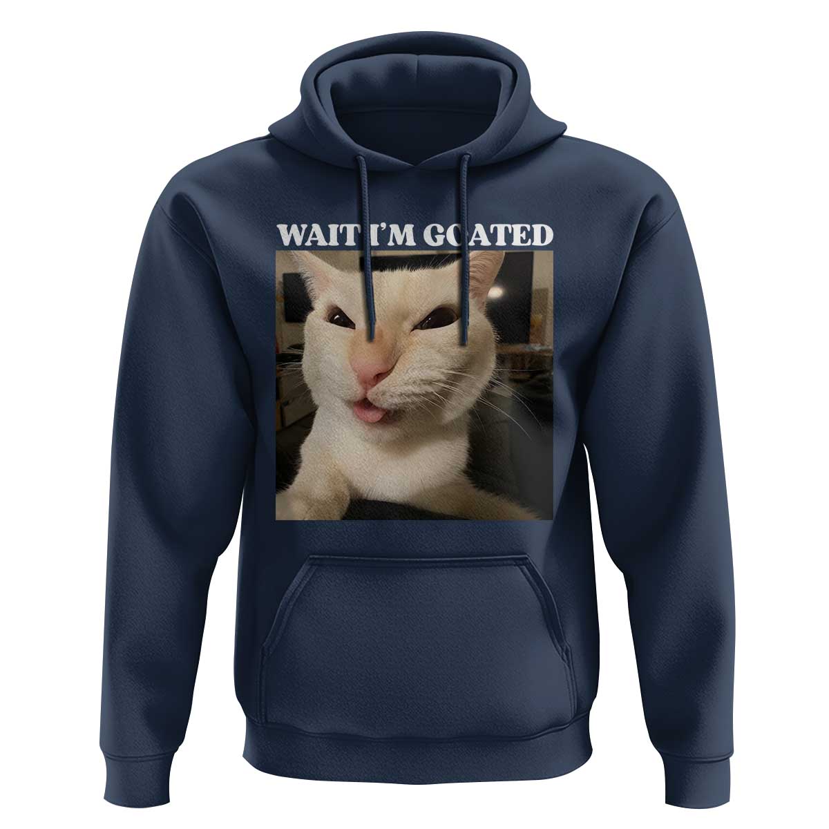 Funny Cat Meme Lover Hoodie Wait Im Goated