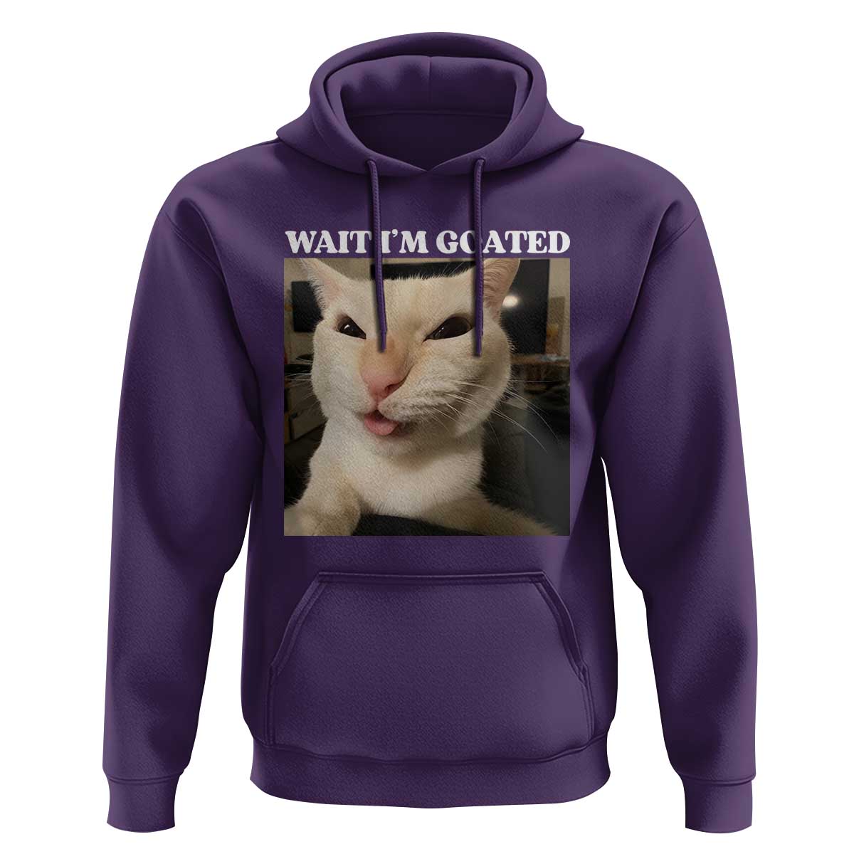 Funny Cat Meme Lover Hoodie Wait Im Goated