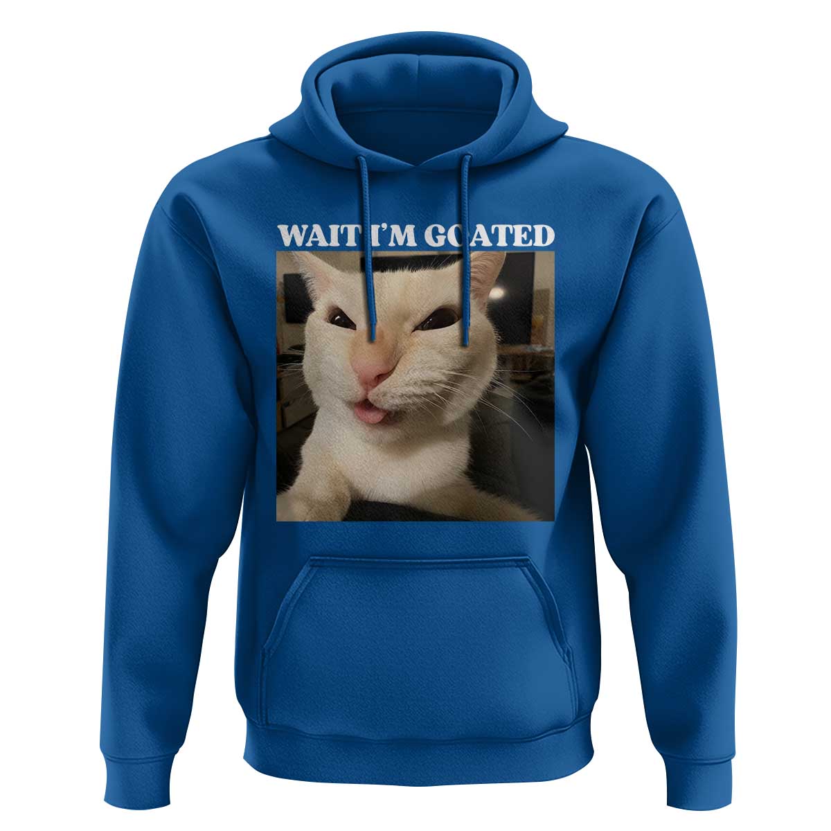 Funny Cat Meme Lover Hoodie Wait Im Goated