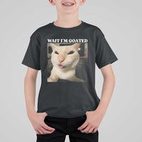 Funny Cat Meme Lover T Shirt For Kid Wait Im Goated