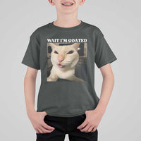 Funny Cat Meme Lover T Shirt For Kid Wait Im Goated