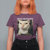 Funny Cat Meme Lover T Shirt For Women Wait Im Goated