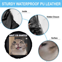 Funny Silly Cat Meme Spare Tire Cover Wait Im Goated