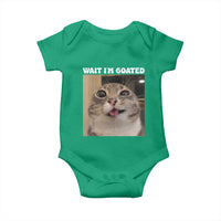 Funny Silly Cat Meme Baby Onesie Wait Im Goated