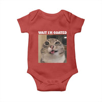 Funny Silly Cat Meme Baby Onesie Wait Im Goated