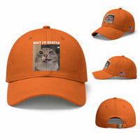 Funny Silly Cat Meme Baseball Cap Wait Im Goated