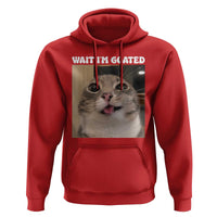 Funny Silly Cat Meme Hoodie Wait Im Goated