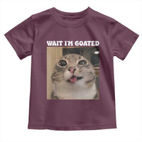 Funny Silly Cat Meme Toddler T Shirt Wait Im Goated