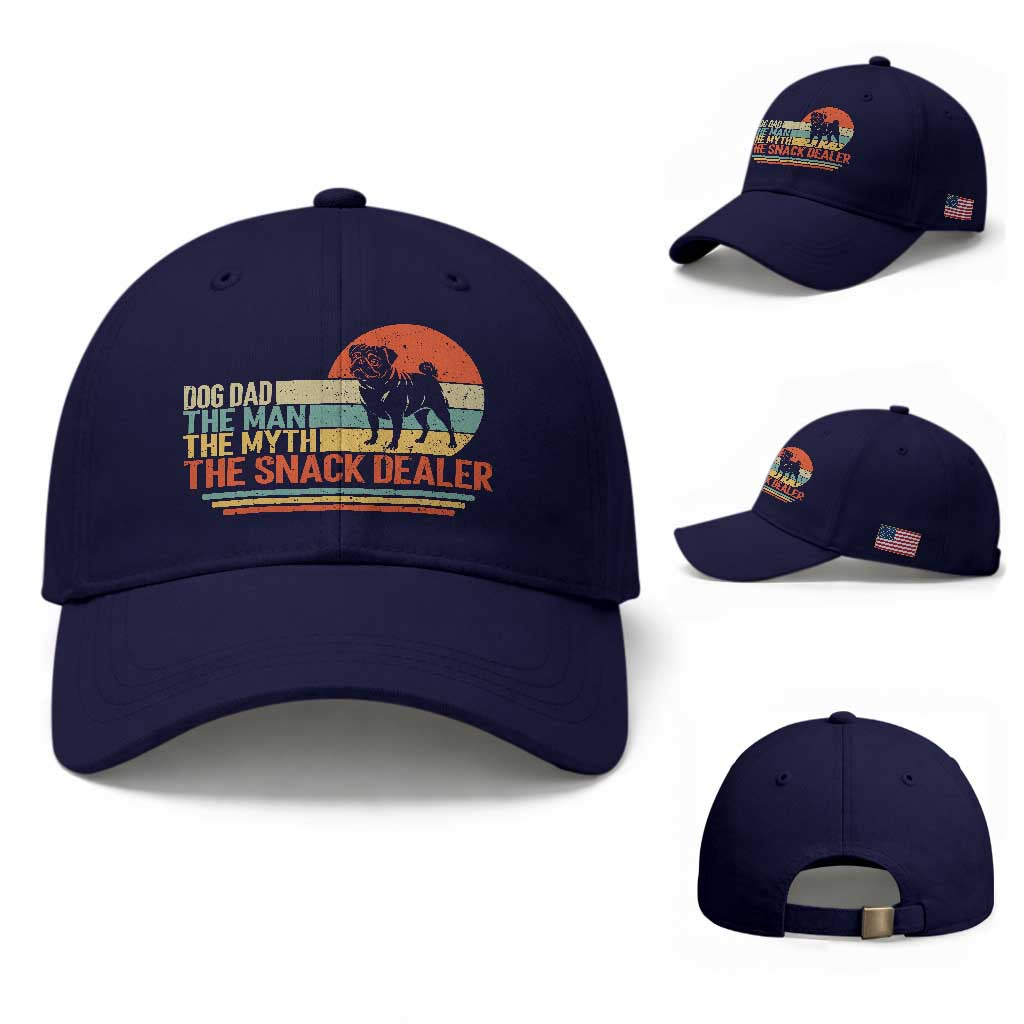 Vintage Dog Dad Baseball Cap The Man The Myth The Snack Dealer